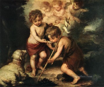 barroco Painting - Niños con Concha Barroco Español Bartolomé Esteban Murillo